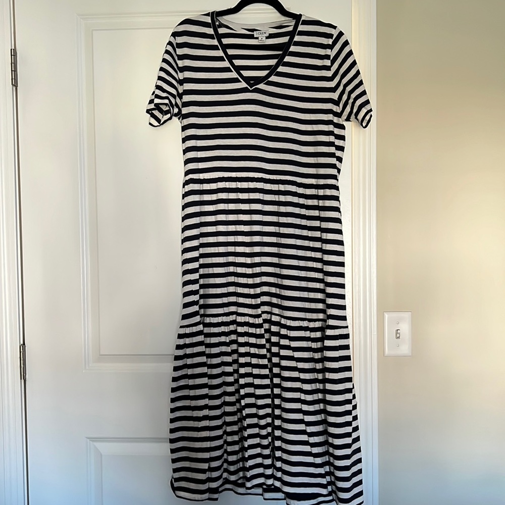 J.Crew striped midi dress